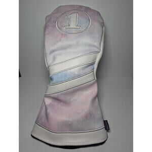Custom Studio Golf Driver Headcover #1 Pastel Galaxy White Pink Blue